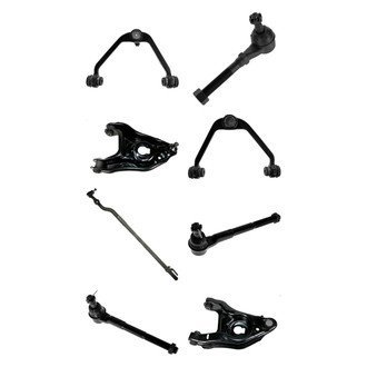 TRQ® - Front Lower and Upper Control Arm with Ball Joint and Tie Rod End Kit