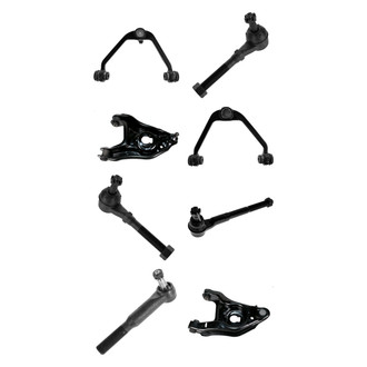 TRQ® - Front Lower and Upper Control Arm with Ball Joint and Tie Rod End Kit