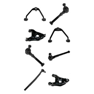 TRQ® - Front Lower and Upper Control Arm with Ball Joint and Tie Rod End Kit