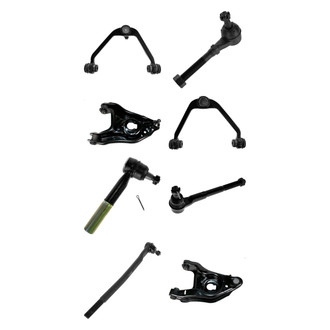 TRQ® - Front Lower and Upper Control Arm with Ball Joint and Tie Rod End Kit
