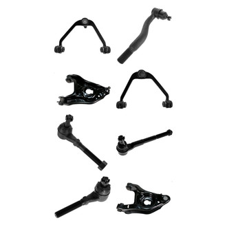 TRQ® - Front Lower and Upper Control Arm with Ball Joint and Tie Rod End Kit