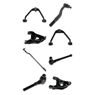 TRQ® - Front Lower and Upper Control Arm with Ball Joint and Tie Rod End Kit