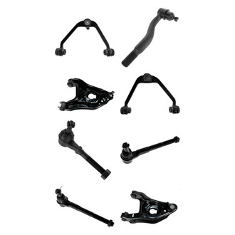 TRQ® - Front Lower and Upper Control Arm with Ball Joint and Tie Rod End Kit