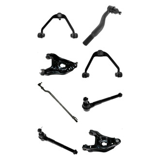 TRQ® - Front Lower and Upper Control Arm with Ball Joint and Tie Rod End Kit