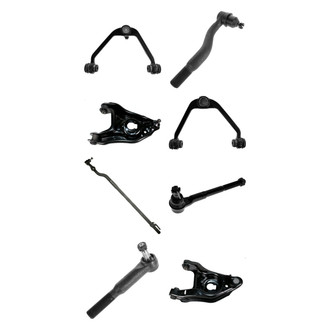 TRQ® - Front Lower and Upper Control Arm with Ball Joint and Tie Rod End Kit