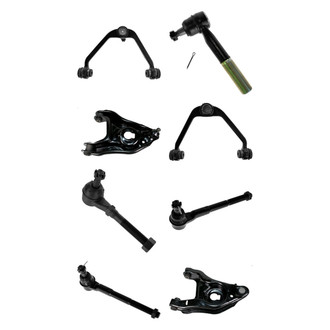 TRQ® - Front Lower and Upper Control Arm with Ball Joint and Tie Rod End Kit