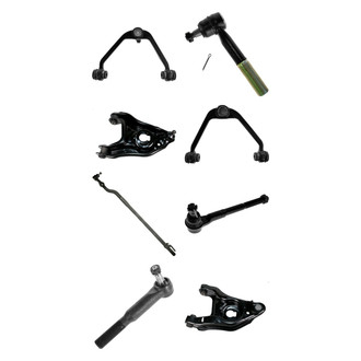 TRQ® - Front Lower and Upper Control Arm with Ball Joint and Tie Rod End Kit
