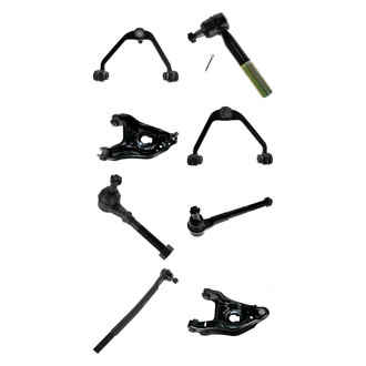 TRQ® - Front Lower and Upper Control Arm with Ball Joint and Tie Rod End Kit