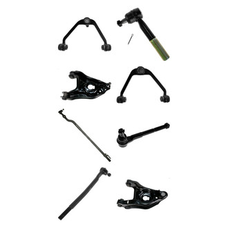 TRQ® - Front Lower and Upper Control Arm with Ball Joint and Tie Rod End Kit