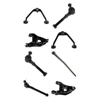 TRQ® - Front Lower and Upper Control Arm with Ball Joint and Tie Rod End Kit