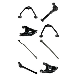 TRQ® - Front Lower and Upper Control Arm with Ball Joint and Tie Rod End Kit