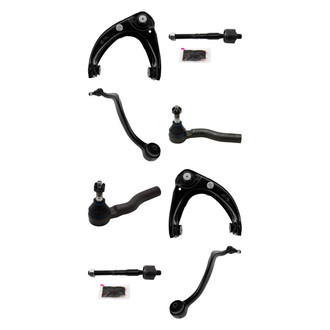 TRQ® - Front Lower and Upper Control Arm with Ball Joint and Tie Rod End Kit