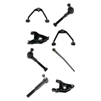 TRQ® - Front Lower and Upper Control Arm with Ball Joint and Tie Rod End Kit