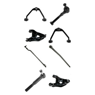 TRQ® - Front Lower and Upper Control Arm with Ball Joint and Tie Rod End Kit