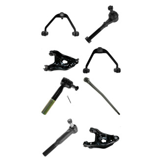 TRQ® - Front Lower and Upper Control Arm with Ball Joint and Tie Rod End Kit