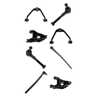 TRQ® - Front Lower and Upper Control Arm with Ball Joint and Tie Rod End Kit