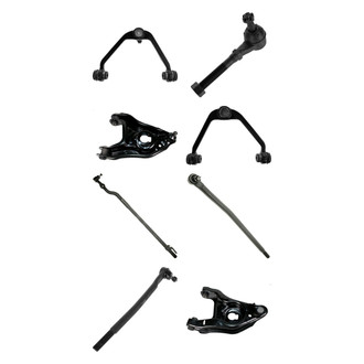 TRQ® - Front Lower and Upper Control Arm with Ball Joint and Tie Rod End Kit
