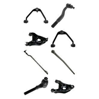 TRQ® - Front Lower and Upper Control Arm with Ball Joint and Tie Rod End Kit