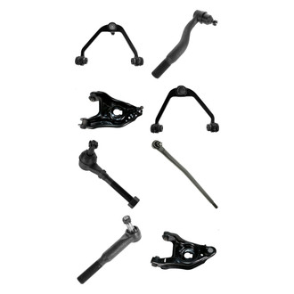 TRQ® - Front Lower and Upper Control Arm with Ball Joint and Tie Rod End Kit