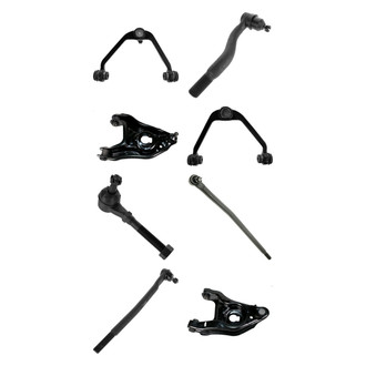 TRQ® - Front Lower and Upper Control Arm with Ball Joint and Tie Rod End Kit