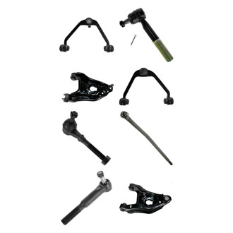 TRQ® - Front Lower and Upper Control Arm with Ball Joint and Tie Rod End Kit