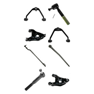 TRQ® - Front Lower and Upper Control Arm with Ball Joint and Tie Rod End Kit