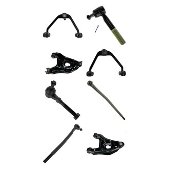 TRQ® - Front Lower and Upper Control Arm with Ball Joint and Tie Rod End Kit