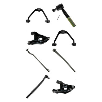 TRQ® - Front Lower and Upper Control Arm with Ball Joint and Tie Rod End Kit