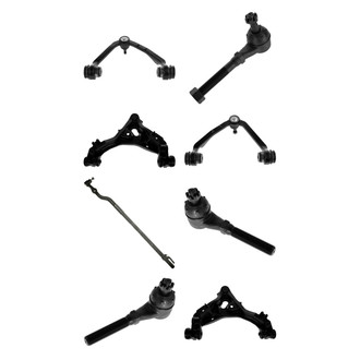 TRQ® - Front Lower and Upper Control Arm with Ball Joint and Tie Rod End Kit