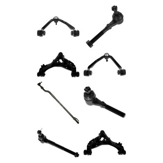 TRQ® - Front Lower and Upper Control Arm with Ball Joint and Tie Rod End Kit