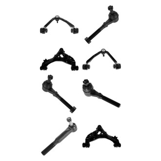 TRQ® - Front Lower and Upper Control Arm with Ball Joint and Tie Rod End Kit