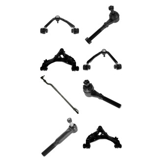 TRQ® - Front Lower and Upper Control Arm with Ball Joint and Tie Rod End Kit