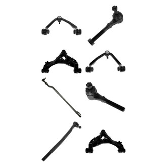 TRQ® - Front Lower and Upper Control Arm with Ball Joint and Tie Rod End Kit