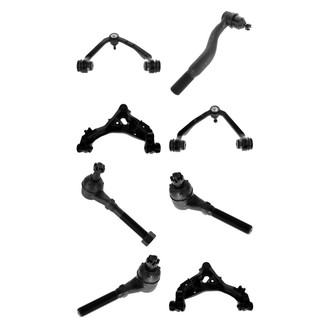 TRQ® - Front Lower and Upper Control Arm with Ball Joint and Tie Rod End Kit