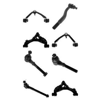 TRQ® - Front Lower and Upper Control Arm with Ball Joint and Tie Rod End Kit