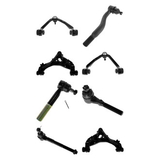 TRQ® - Front Lower and Upper Control Arm with Ball Joint and Tie Rod End Kit
