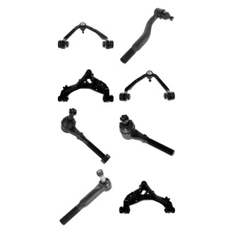 TRQ® - Front Lower and Upper Control Arm with Ball Joint and Tie Rod End Kit