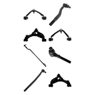 TRQ® - Front Lower and Upper Control Arm with Ball Joint and Tie Rod End Kit