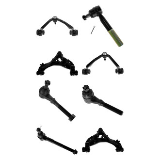 TRQ® - Front Lower and Upper Control Arm with Ball Joint and Tie Rod End Kit