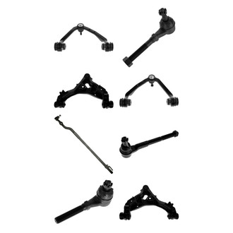TRQ® - Front Lower and Upper Control Arm with Ball Joint and Tie Rod End Kit