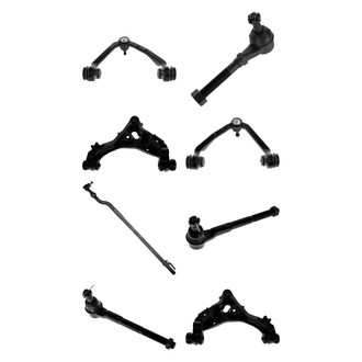 TRQ® - Front Lower and Upper Control Arm with Ball Joint and Tie Rod End Kit