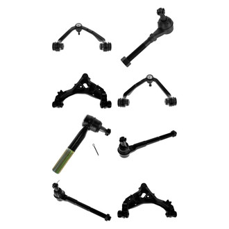 TRQ® - Front Lower and Upper Control Arm with Ball Joint and Tie Rod End Kit