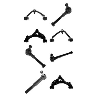 TRQ® - Front Lower and Upper Control Arm with Ball Joint and Tie Rod End Kit