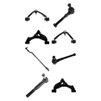 TRQ® - Front Lower and Upper Control Arm with Ball Joint and Tie Rod End Kit