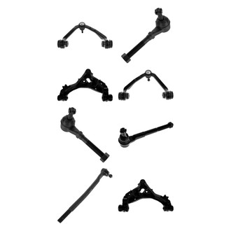 TRQ® - Front Lower and Upper Control Arm with Ball Joint and Tie Rod End Kit