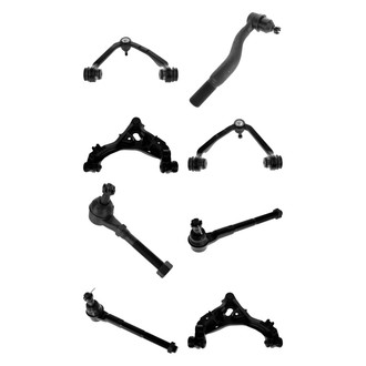TRQ® - Front Lower and Upper Control Arm with Ball Joint and Tie Rod End Kit
