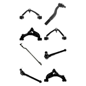 TRQ® - Front Lower and Upper Control Arm with Ball Joint and Tie Rod End Kit