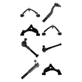 TRQ® - Front Lower and Upper Control Arm with Ball Joint and Tie Rod End Kit