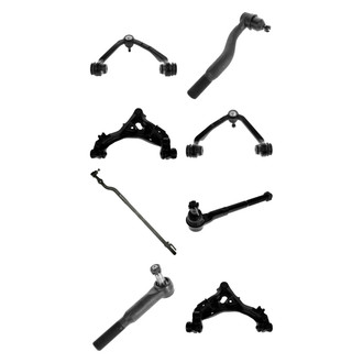 TRQ® - Front Lower and Upper Control Arm with Ball Joint and Tie Rod End Kit