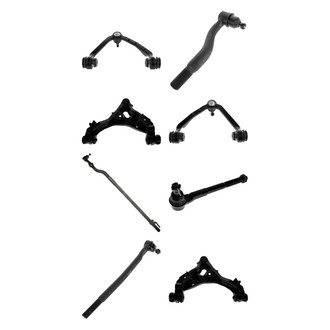 TRQ® - Front Lower and Upper Control Arm with Ball Joint and Tie Rod End Kit